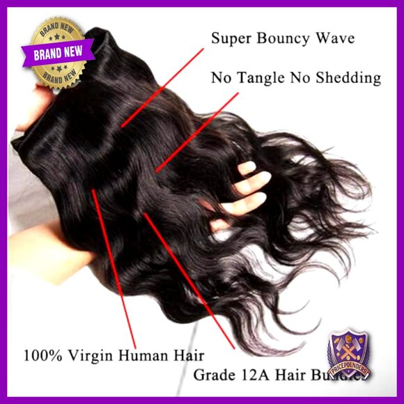 Brazilian Body Wave Human Hair Extensions 18-24 Inch Quick Weave Bundles